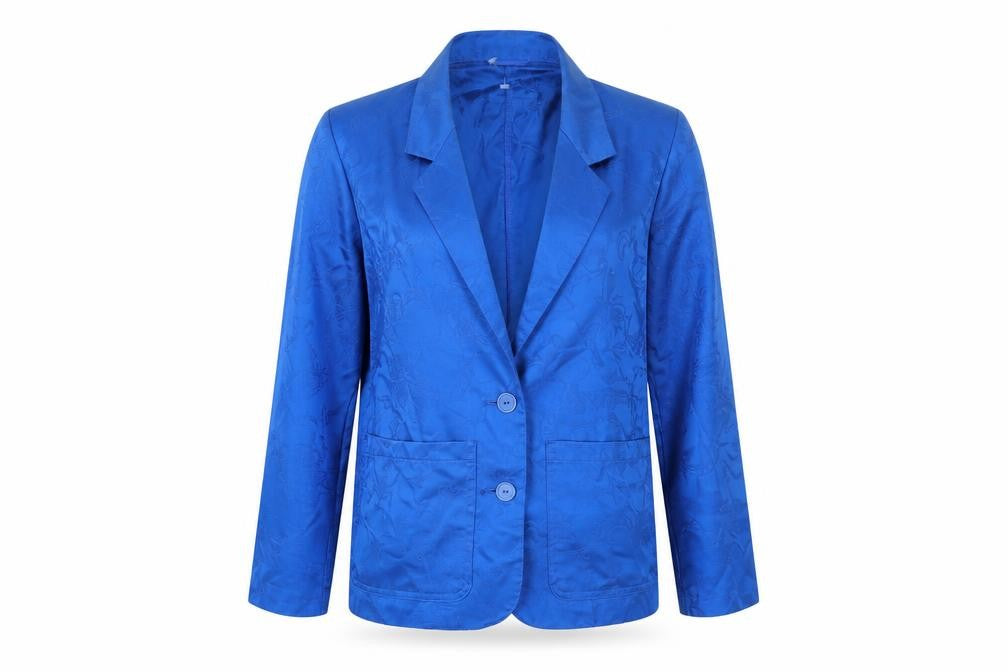 Marks and Spencer Women’s Blue Cotton Blazer Size 10 Long Sleeve