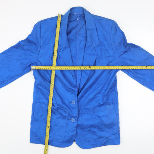 Marks and Spencer Women’s Blue Cotton Blazer Size 10 Long Sleeve