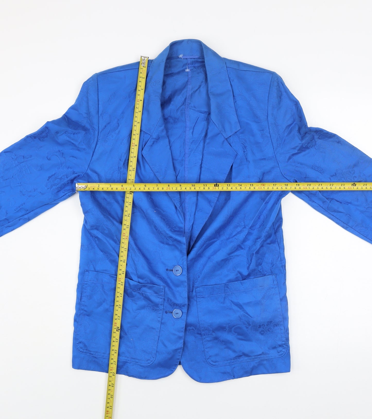Marks and Spencer Women’s Blue Cotton Blazer Size 10 Long Sleeve