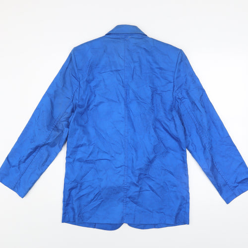 Marks and Spencer Women’s Blue Cotton Blazer Size 10 Long Sleeve