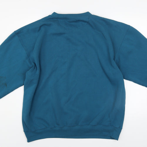 Donnay Mens Blue 2XL Pullover Sweatshirt Crew Neck Logo Vintage