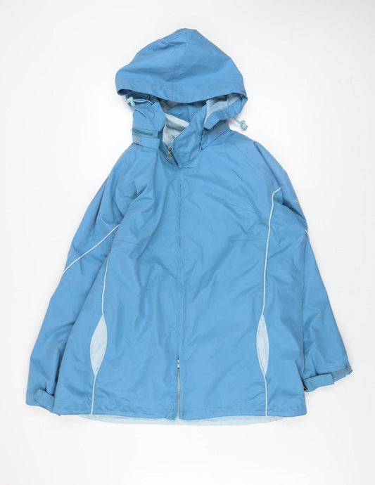 Regatta Women's Blue Waterproof Hooded Rain Jacket Size 18