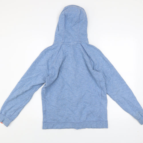 Nike Men Blue Small Full Zip Hooded Track Jacket 100% Cotton