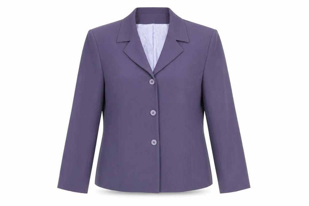 Front view of Gerrard Creation Women's Purple, size 16, Blazer Jacket