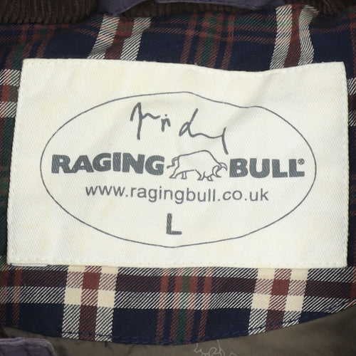 Raging Bull Mens Brown L Regular Fit Padded Bodywarmer Waistcoat