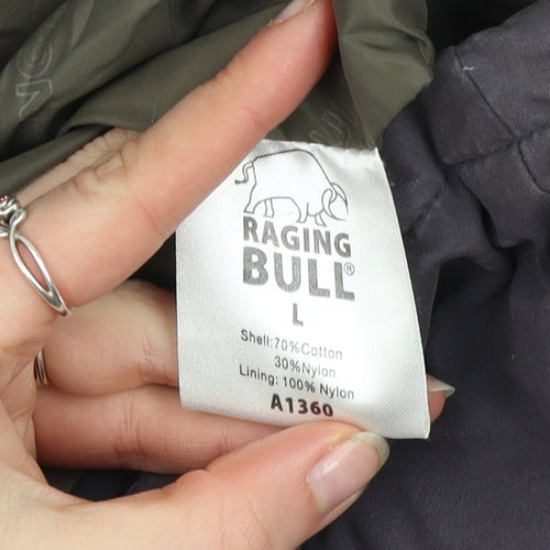 Raging Bull Mens Brown L Regular Fit Padded Bodywarmer Waistcoat