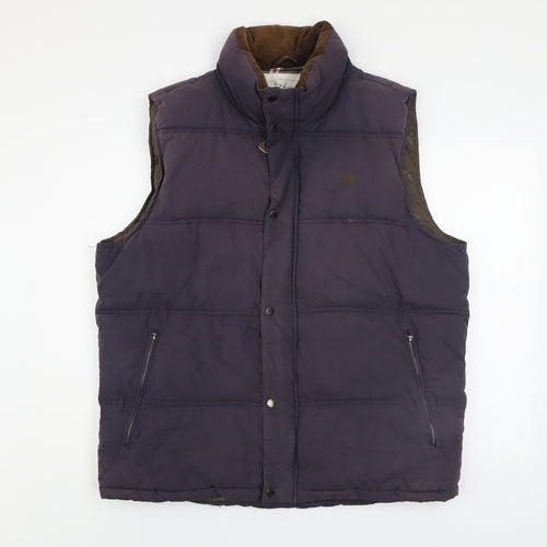 Raging Bull Men's Brown 2XL Padded Bodywarmer Vest Zip Pockets Casual