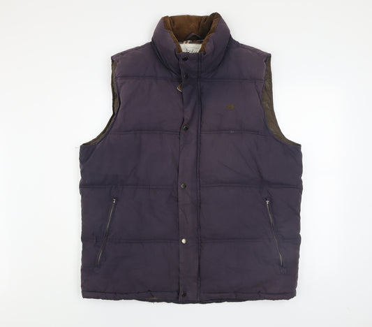 Raging Bull Men's Brown 2XL Padded Bodywarmer Vest Zip Pockets Casual