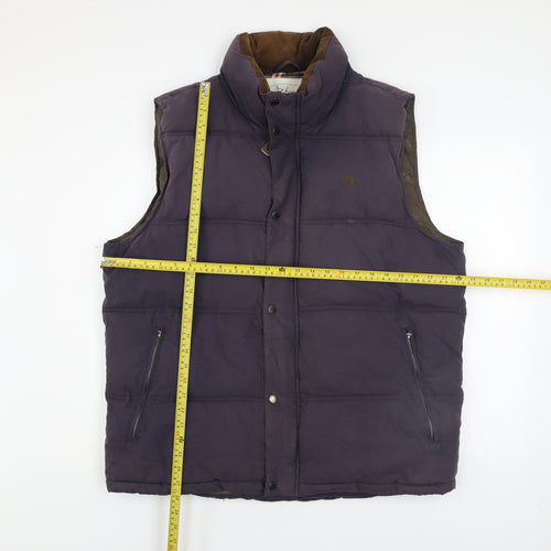 Raging Bull Men's Brown 2XL Padded Bodywarmer Vest Zip Pockets Casual