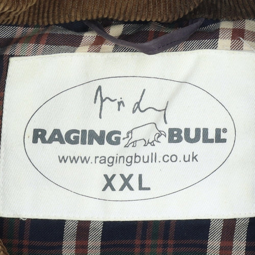 Raging Bull Men's Brown 2XL Padded Bodywarmer Vest Zip Pockets Casual