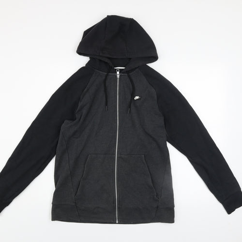 Nike Men's Black Full Zip Hooded Track Jacket Size M