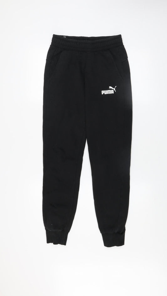 Puma Men's Black Jogger Sweatpants Size S Regular Fit Fleece