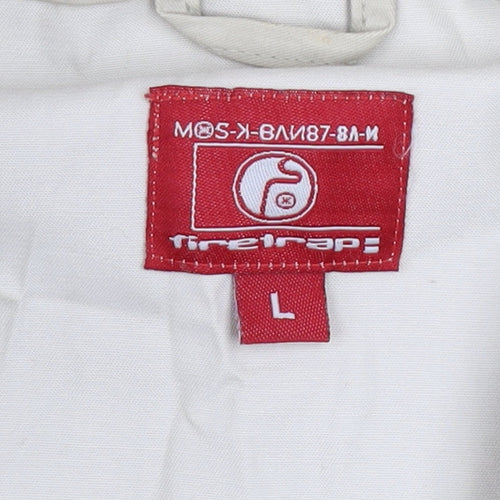 Firetrap Men’s Beige Anorak Hooded Jacket L Cotton Waterproof