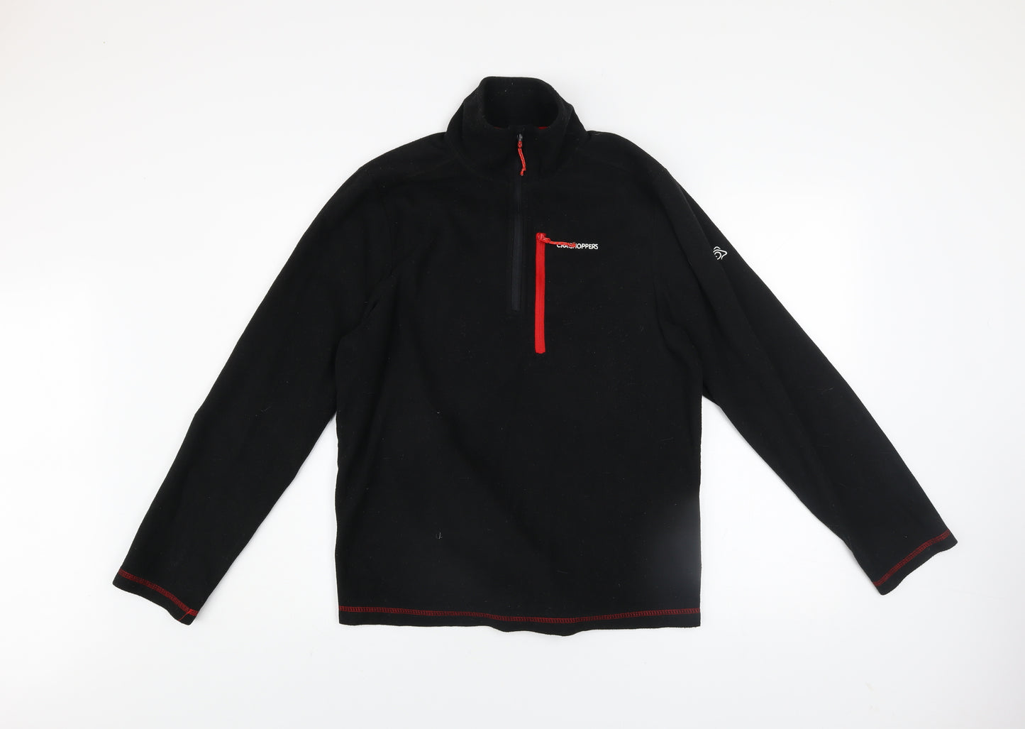 Craghoppers Men's Black Fleece 1/4 Zip Pullover Sweatshirt S