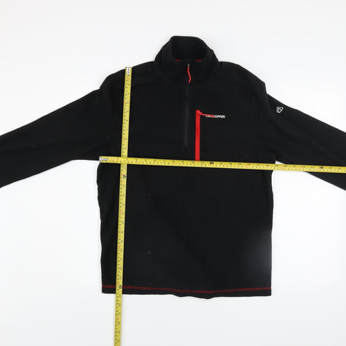 Craghoppers Men's Black Fleece 1/4 Zip Pullover Sweatshirt S