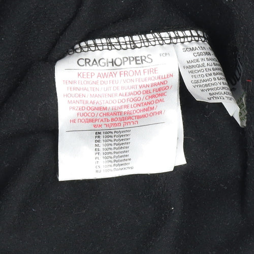 Craghoppers Men's Black Fleece 1/4 Zip Pullover Sweatshirt S