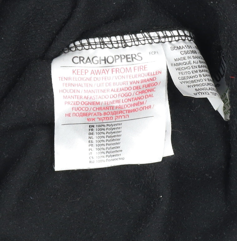 Craghoppers Men's Black Fleece 1/4 Zip Pullover Sweatshirt S