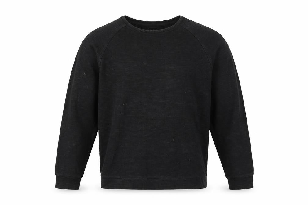 Front view of Gap Men's Black Cotton Crew Neck Pullover Sweatshirt XS