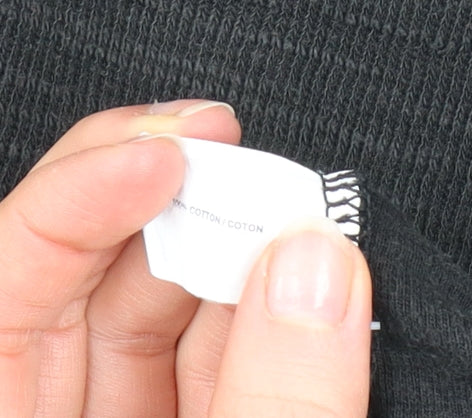 GAP Men's Black Cotton Crew Neck Pullover Sweatshirt XS