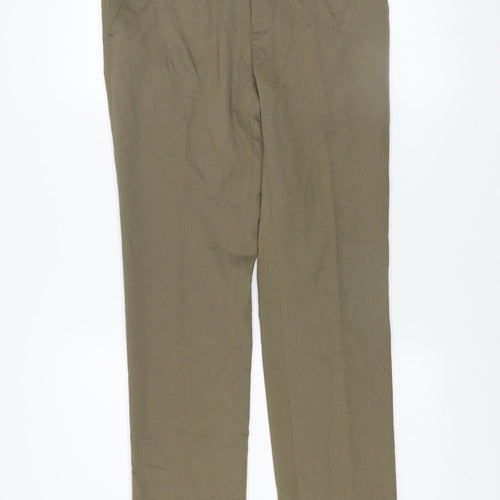 Next Men's Brown Chino Trousers 30W 33L Regular Fit Business Casual