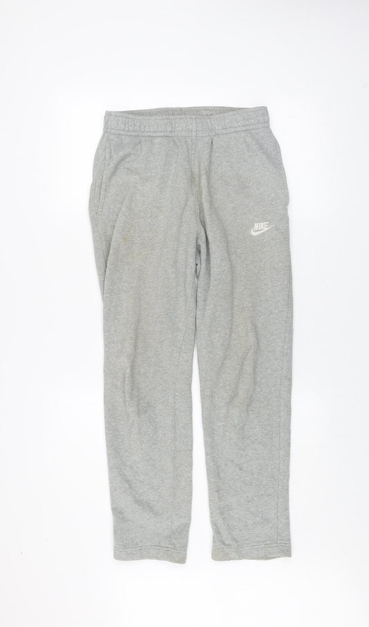 Nike Men's Grey Fleece Sweatpants Trousers Size S Regular Fit