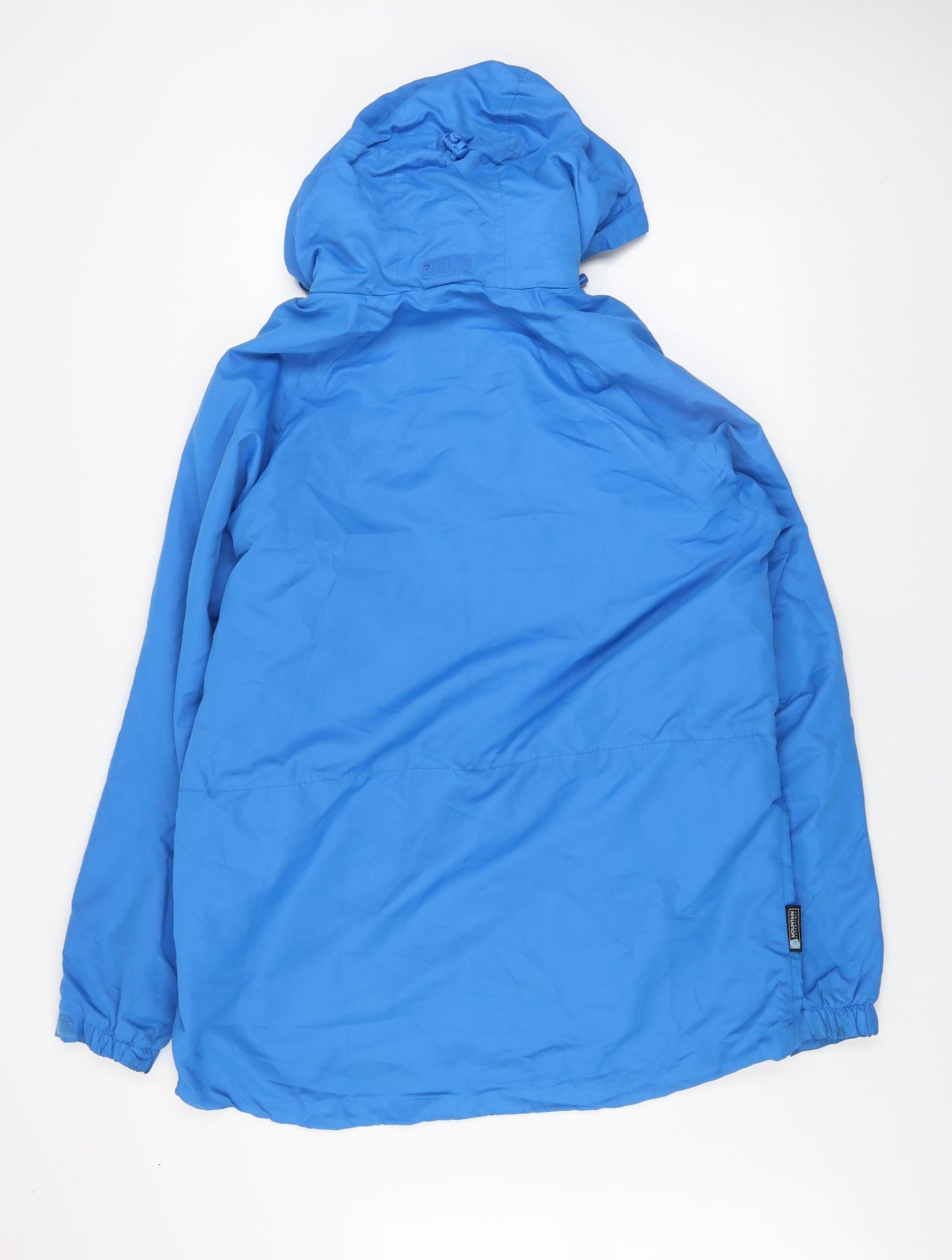 Mountain Essentials Men's Blue Waterproof Hooded Rain Jacket Size L