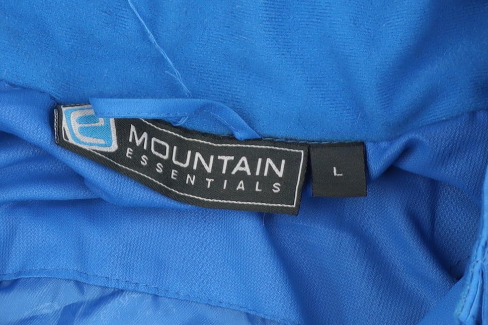 Mountain Essentials Men's Blue Waterproof Hooded Rain Jacket Size L