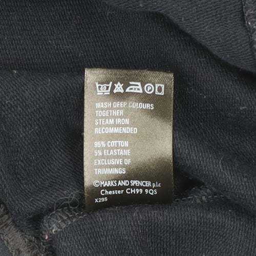 Marks & Spencer Women’s Blue Jogger Trousers UK 8 Cotton Stretch