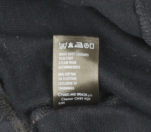 Marks & Spencer Women’s Blue Jogger Trousers UK 8 Cotton Stretch