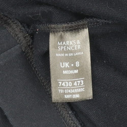 Marks & Spencer Women’s Blue Jogger Trousers UK 8 Cotton Stretch