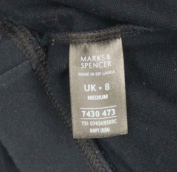 Marks & Spencer Women’s Blue Jogger Trousers UK 8 Cotton Stretch