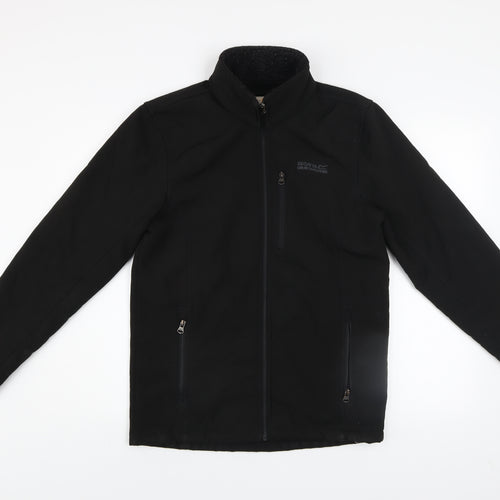 Regatta Men's Black Softshell Jacket Size S Windproof Water Resistant