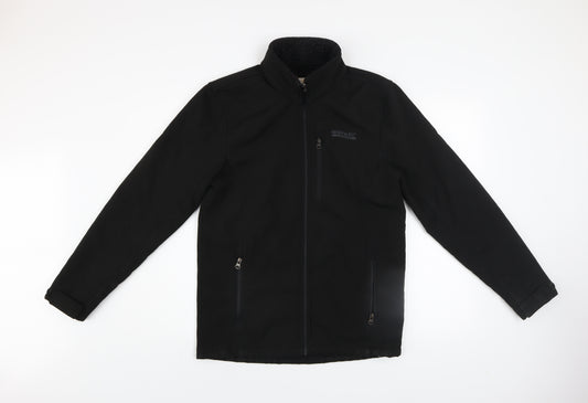 Regatta Men's Black Softshell Jacket Size S Windproof Water Resistant