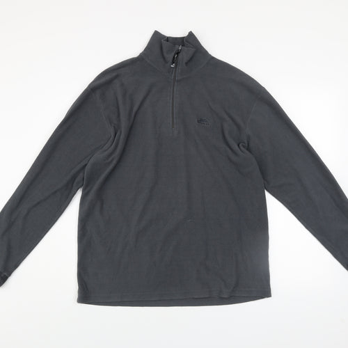 Trespass Men's Grey Fleece 1/4 Zip Pullover Sweatshirt Size M
