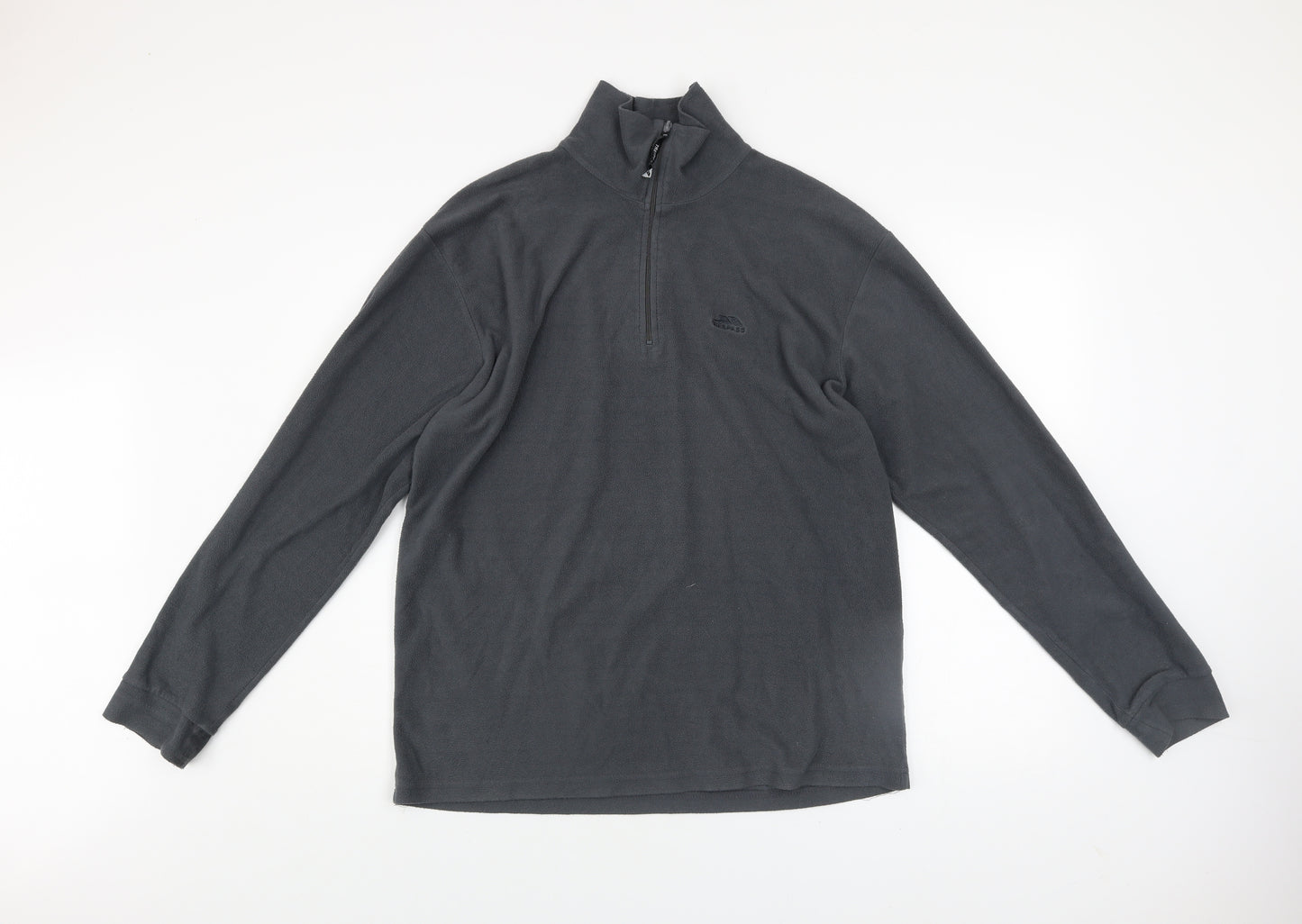 Trespass Men's Grey Fleece 1/4 Zip Pullover Sweatshirt Size M