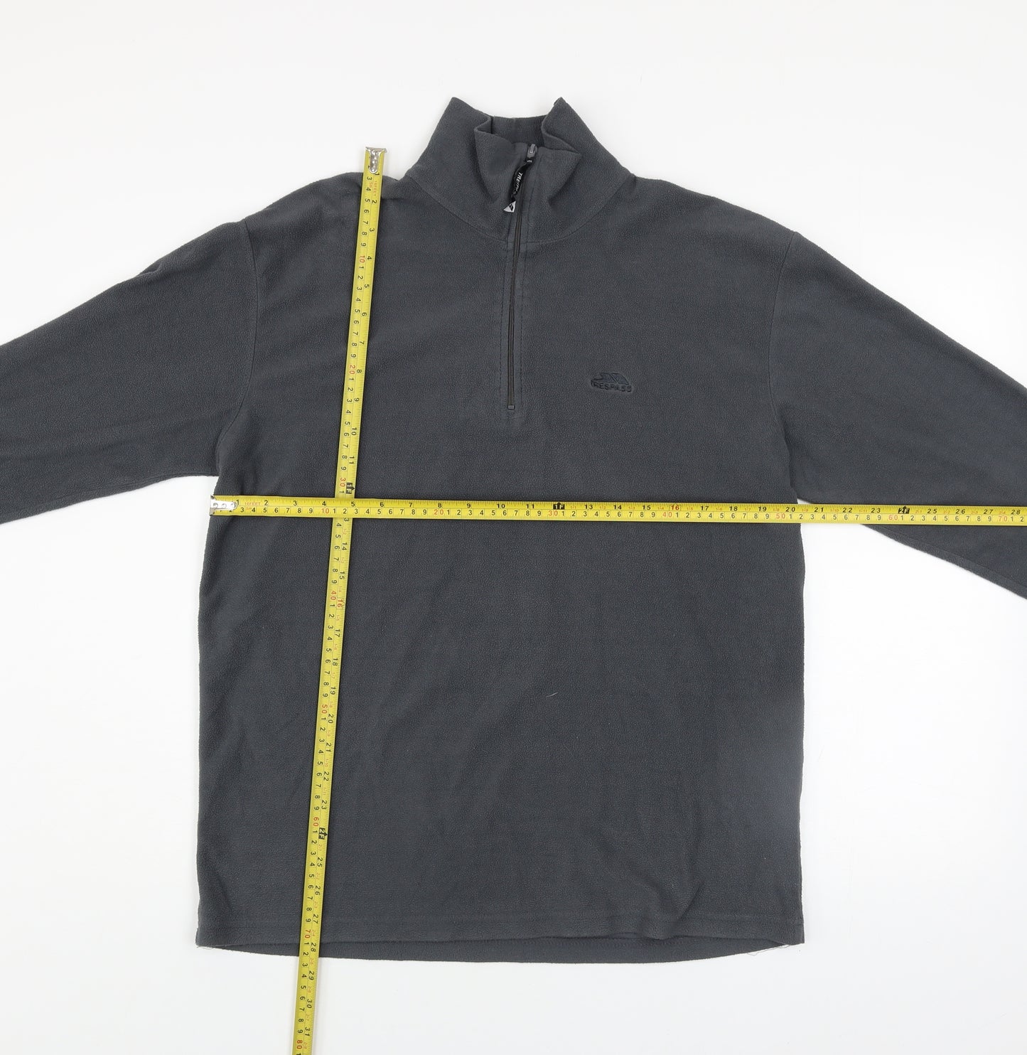 Trespass Men's Grey Fleece 1/4 Zip Pullover Sweatshirt Size M