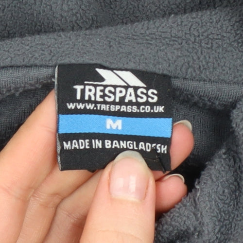 Trespass Men's Grey Fleece 1/4 Zip Pullover Sweatshirt Size M