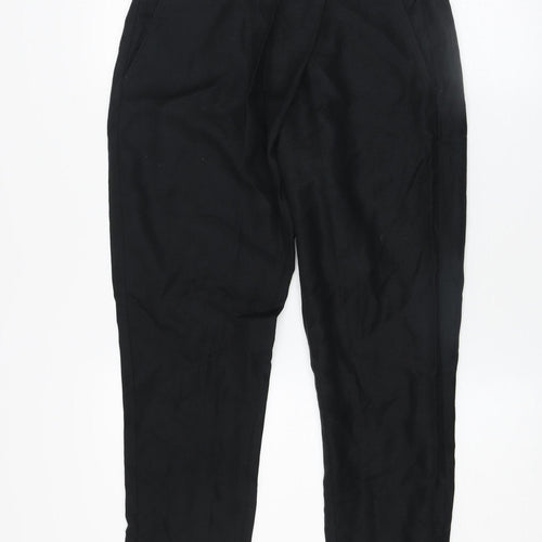 Country Road Women’s Black Linen Blend Straight Trousers Size 8