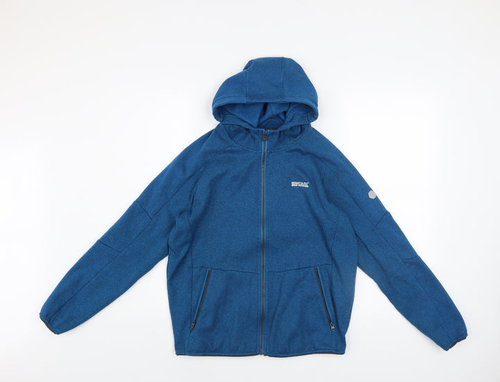 Regatta Boys Blue Full Zip Hooded Fleece Jacket 14 Years