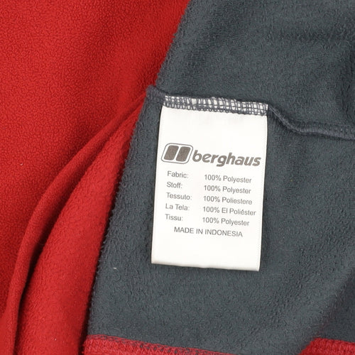 Berghaus Men's Red Fleece 1/4 Zip Pullover Sweatshirt Size L
