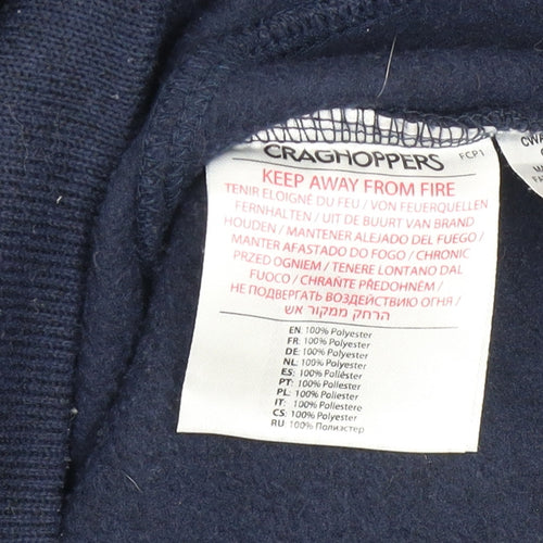 Craghoppers Womens Navy Blue 1/2 Zip Pullover Sweatshirt UK 12 Embroidered