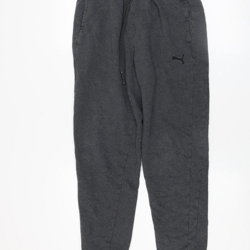 Puma Men’s Grey Jogger Sweatpants Size M Regular Fit Tapered