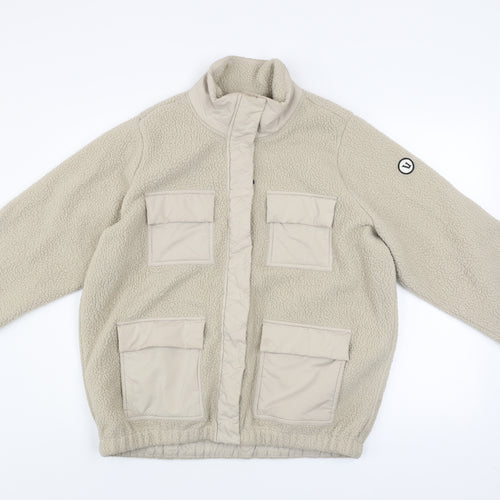 Vuori Men's Beige Fleece Lined Zip Jacket Medium Outdoor Style