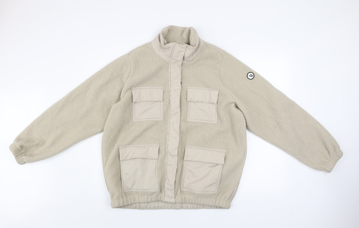 Vuori Men's Beige Fleece Lined Zip Jacket Medium Outdoor Style