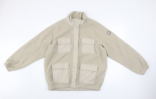 Vuori Men's Beige Fleece Lined Zip Jacket Medium Outdoor Style