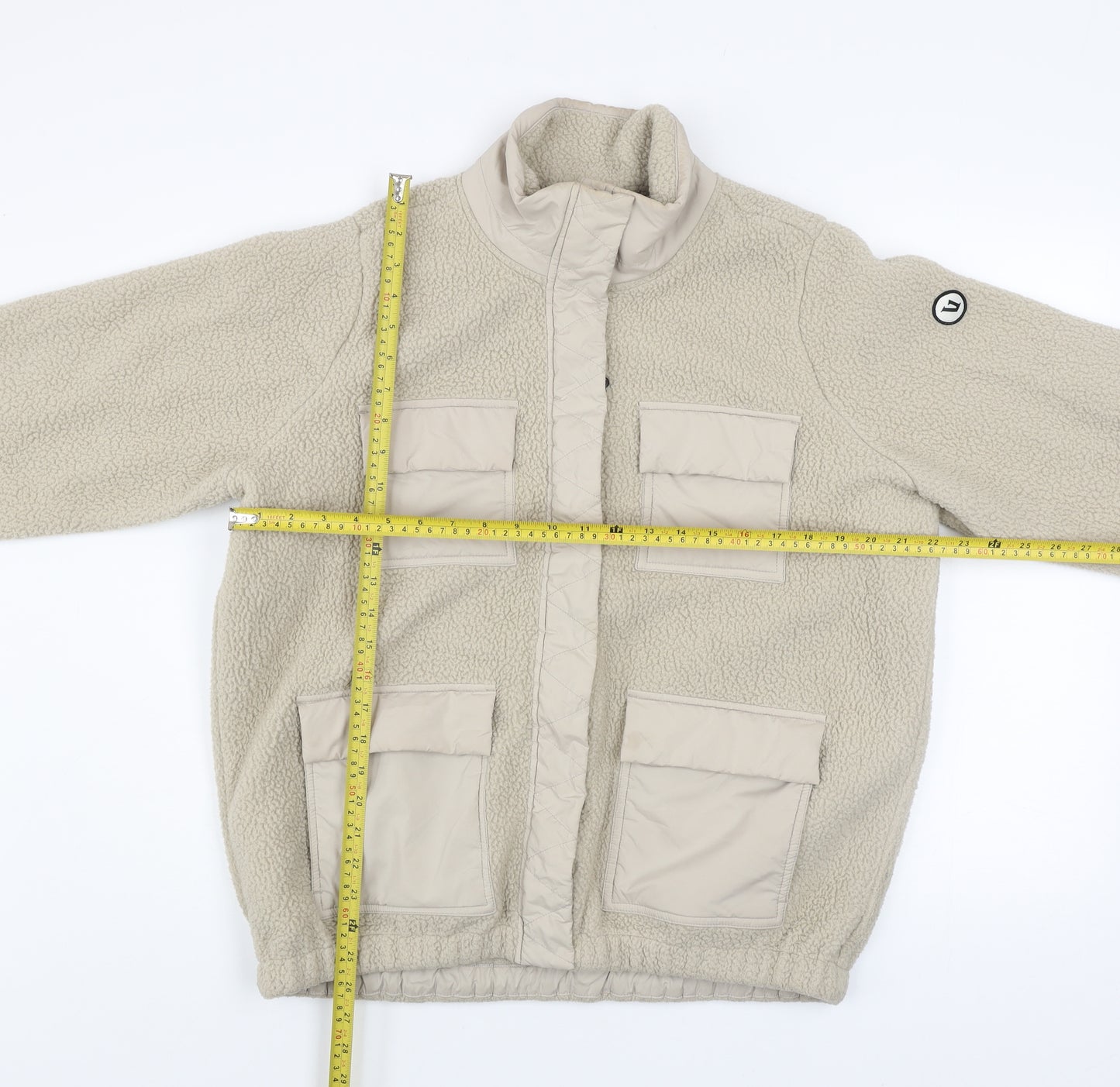 Vuori Men's Beige Fleece Lined Zip Jacket Medium Outdoor Style