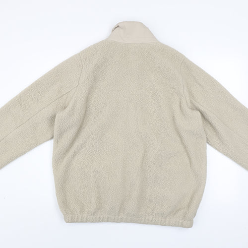 Vuori Men's Beige Fleece Lined Zip Jacket Medium Outdoor Style