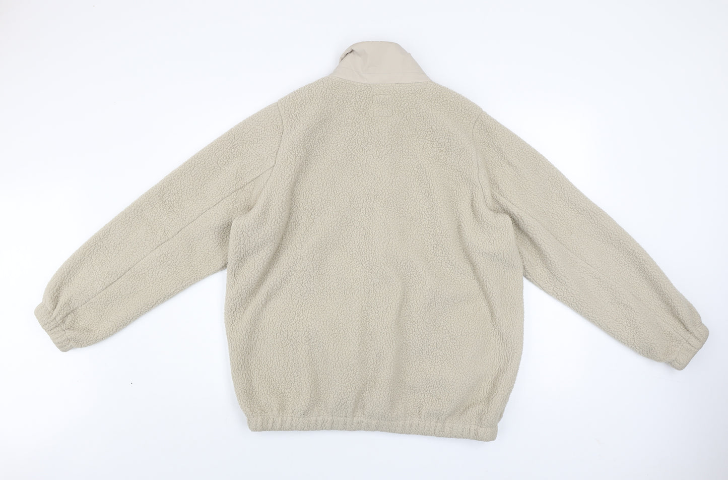 Vuori Men's Beige Fleece Lined Zip Jacket Medium Outdoor Style