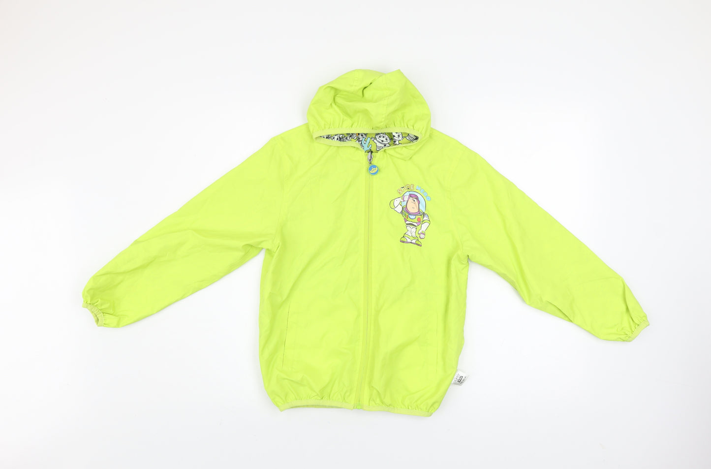 Disney Toy Story Boys Green Hooded Rain Coat Jacket 12 Years Buzz Lightyear