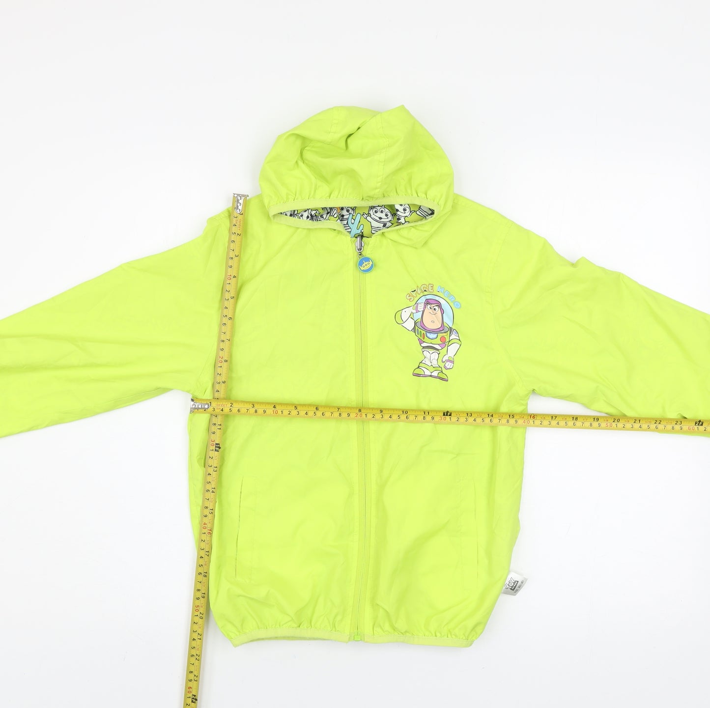 Disney Toy Story Boys Green Hooded Rain Coat Jacket 12 Years Buzz Lightyear